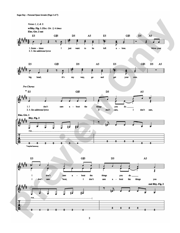 Personal Space Invader - Guitar TAB (Digital Download)