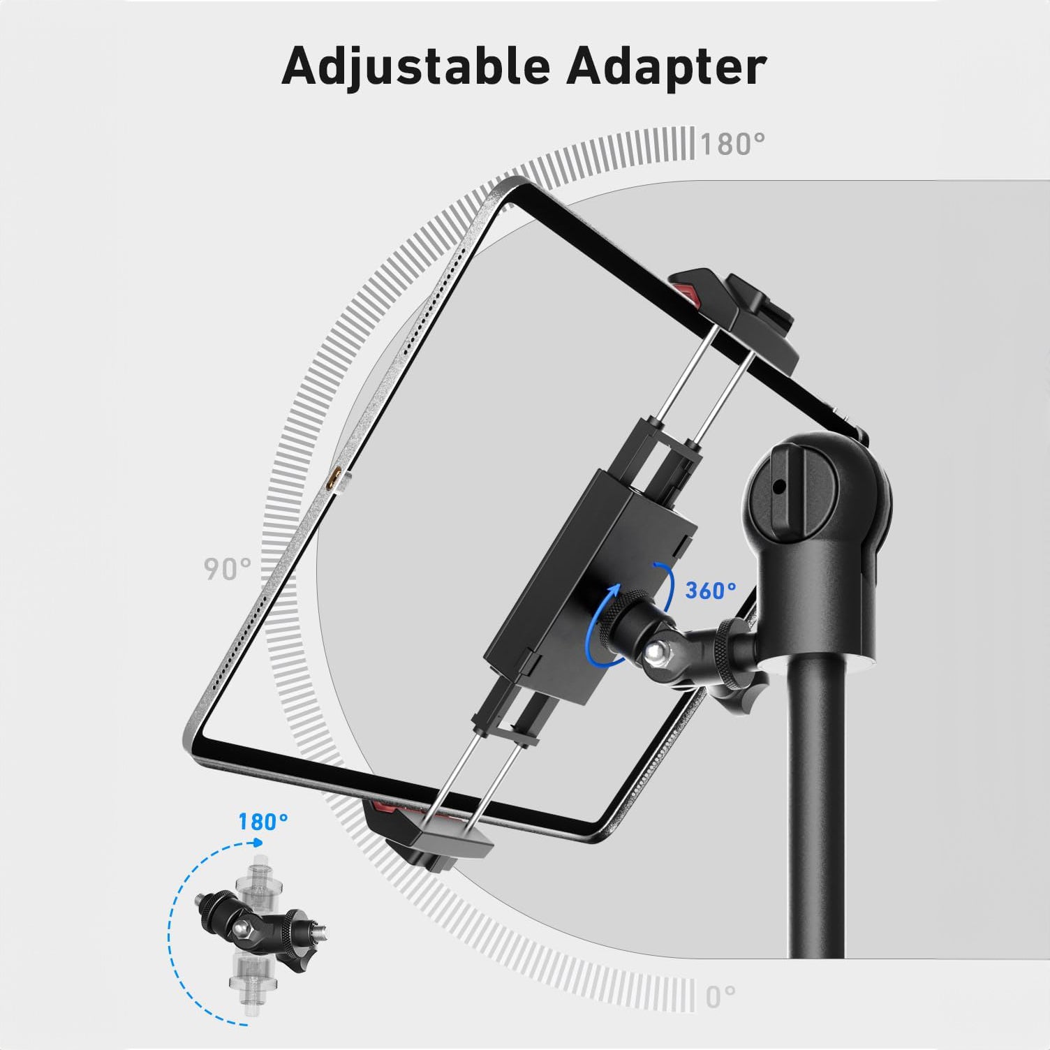 Music Stand - KraftGeek Bravo Music Stand with Bag, Light, and Phone/Tablet Mount, Black