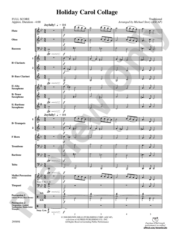 Holiday Celebrations - Concert Band Conductor Score & Parts (Digital Download)