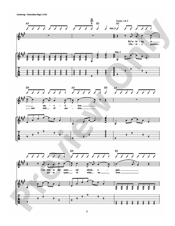 Redundant - Guitar TAB (Digital Download)