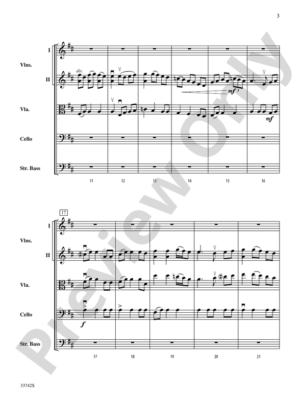 La Betaille (You Little Wild Thing) – String Orchestra Conductor Score & Parts (Digital Download)
