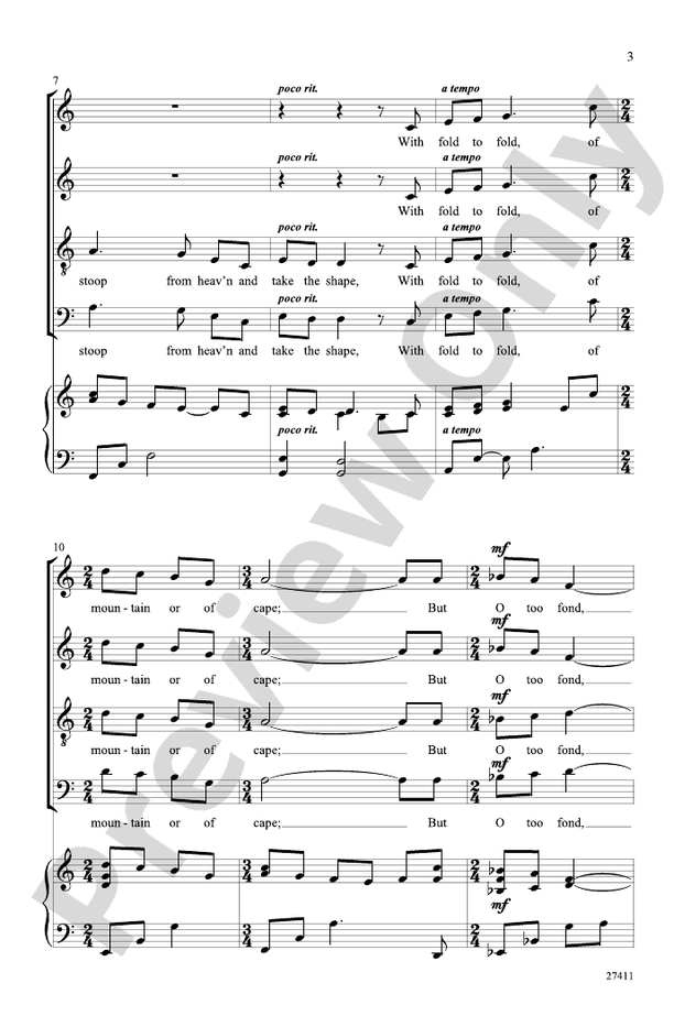 Ask Me No More – SATB Choral Octavo (Digital Download)