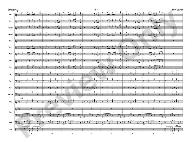 Sabor de Cuba – Jazz Ensemble Conductor Score & Parts (Digital Download)