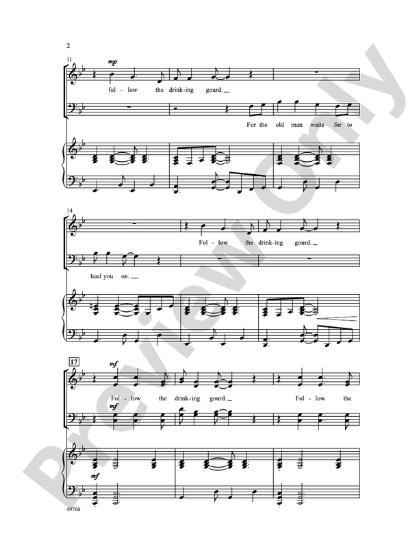 Follow the Drinking Gourd - SATB Choral Octavo (Digital Download)