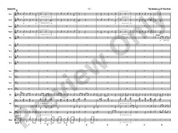 The Windmills of Your Mind - Jazz Ensemble Conductor Score & Parts(Digital Download)