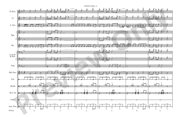 24K Magic – Marching Band Conductor Score & Parts (Digital Download)