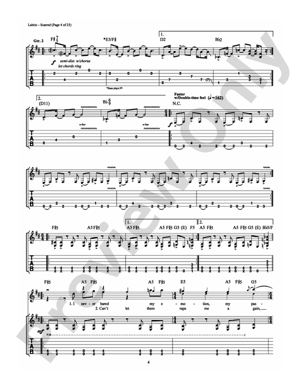 Scarred - Guitar TAB (Digital Download)