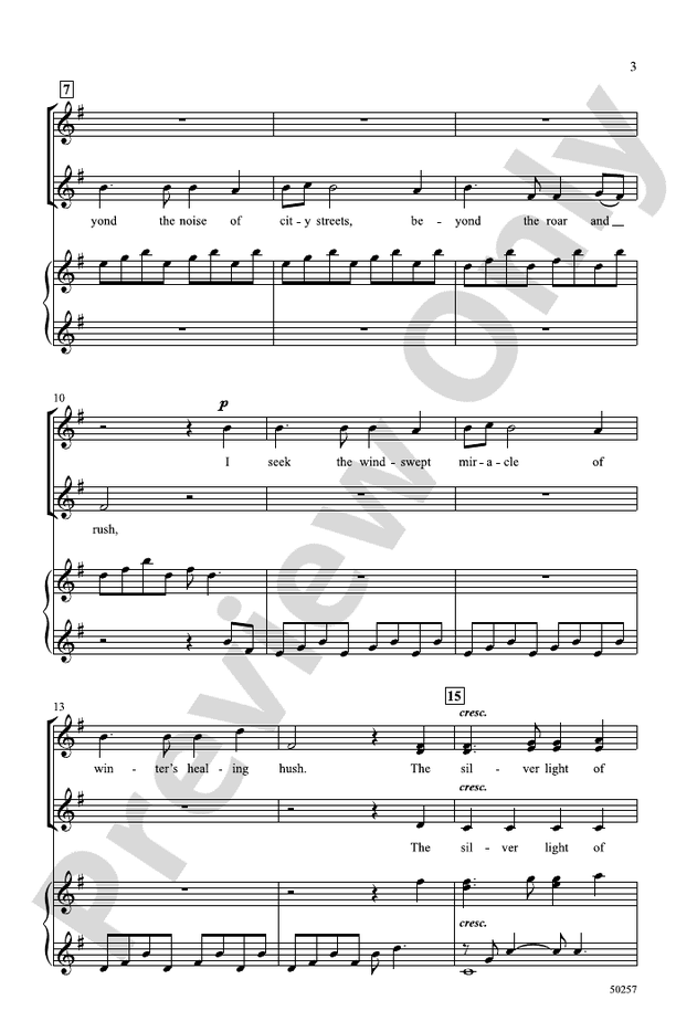 The Solitude of Snow - SSA Choral Octavo (Digital Download)
