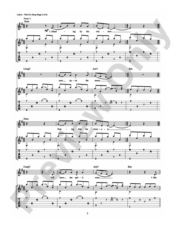 Wait For Sleep - Guitar TAB (Digital Download)