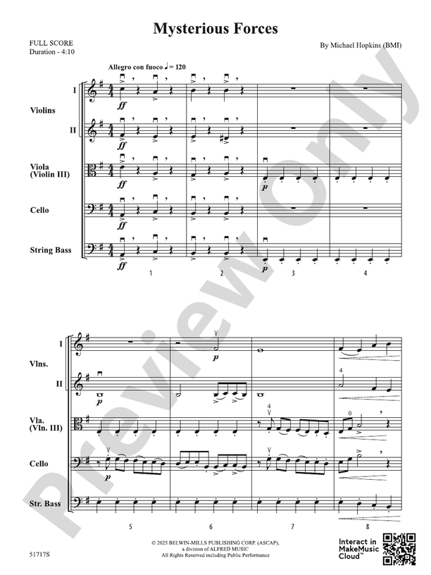 Mysterious Forces - String Orchestra Conductor Score & Parts (Digital Download)