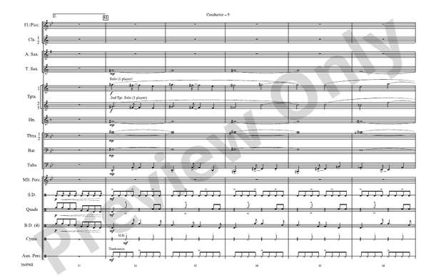 Coconut Champagne – Marching Band Conductor Score & Parts (Digital Download)