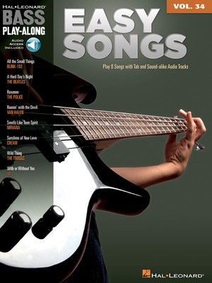 Easy Songs - Bass Play-Along Volume 34 - Bass Guitar Hal Leonard Bass TAB with Lyrics & Chords /CD