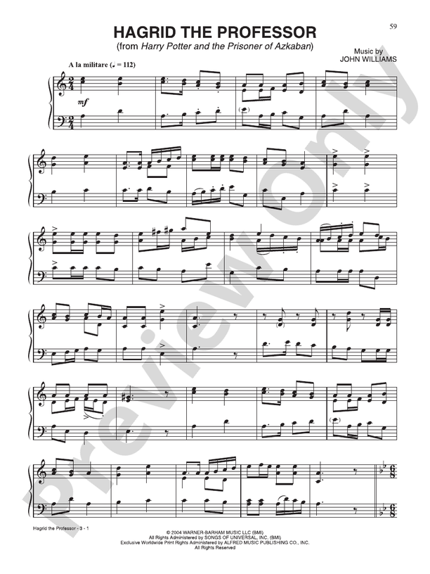 Hagrid the Professor (from "Harry Potter and the Prisoner of Azkaban") - DSM-XS-0000494 - Piano (Digital Download)