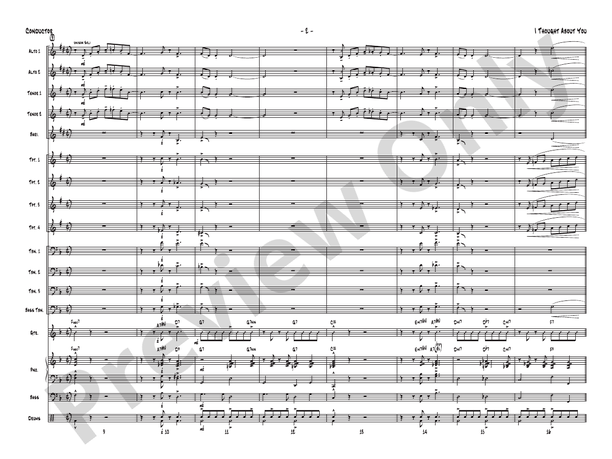 I Thought About You - Jazz Ensemble Conductor Score & Parts(Digital Download)