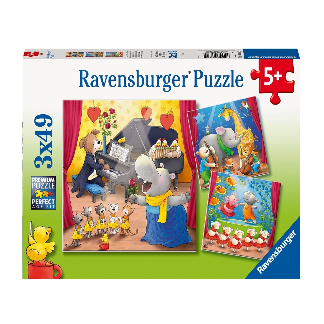 Ravensburger 'The Animal Concerts' 3 x 49 Piece Music Themed Childrens Puzzles