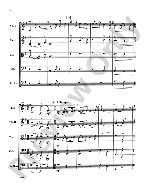 Highland Variations – String Orchestra Conductor Score & Parts (Digital Download)