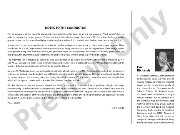 Invitation (Grade 4) - Jazz Ensemble Conductor Score & Parts(Digital Download)