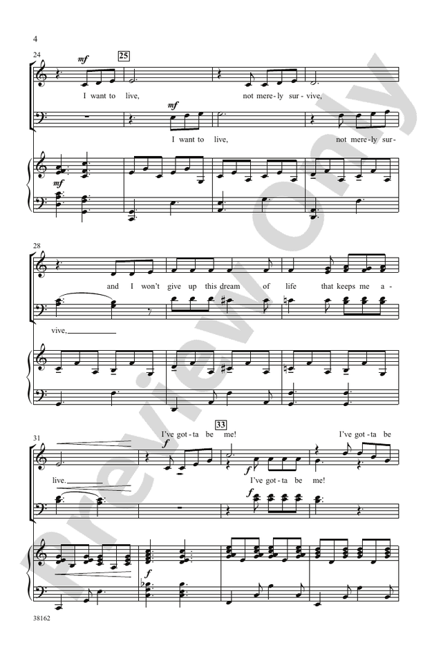 I've Gotta Be Me – SATB Choral Octavo (Digital Download)