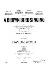 A Brown Bird Singing - F Major Vocal/Piano (Digital Download)