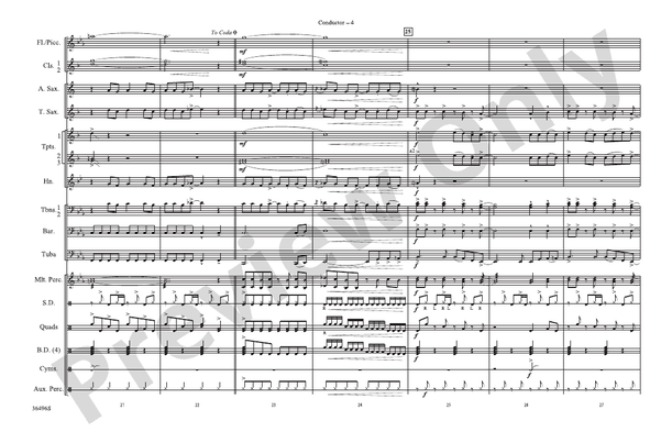 Bang the Drum All Day (Arr. Nick Baratta) – Marching Band Conductor Score & Parts (Digital Download)