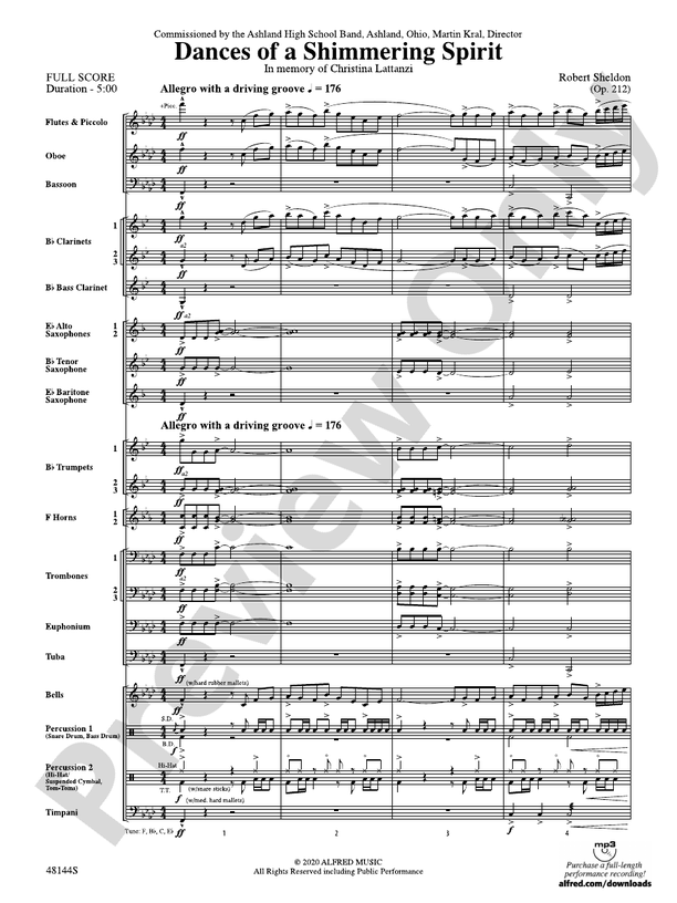 Dances of a Shimmering Spirit - Concert Band Conductor Score & Parts (Digital Download)