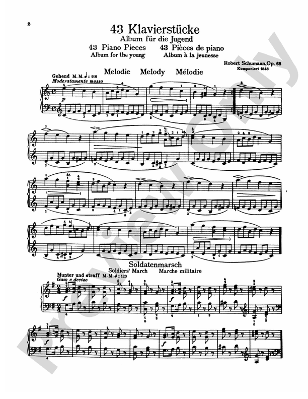 Schumann - Album for the Young, Op. 68 - Piano Solo (Digital Download)