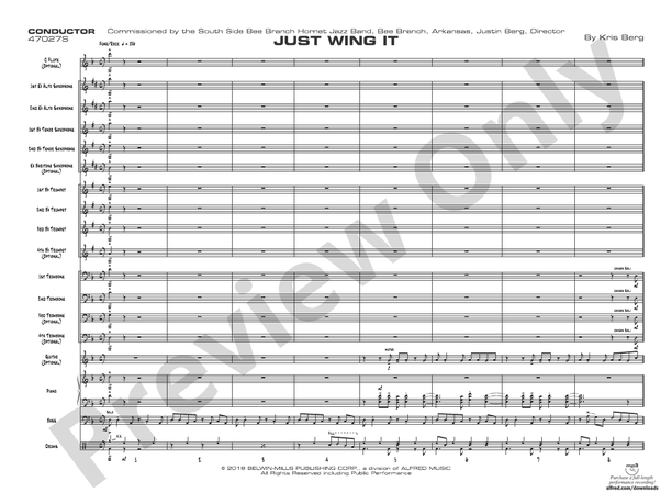 Just Wing It – Jazz Ensemble Conductor Score & Parts (Digital Download)