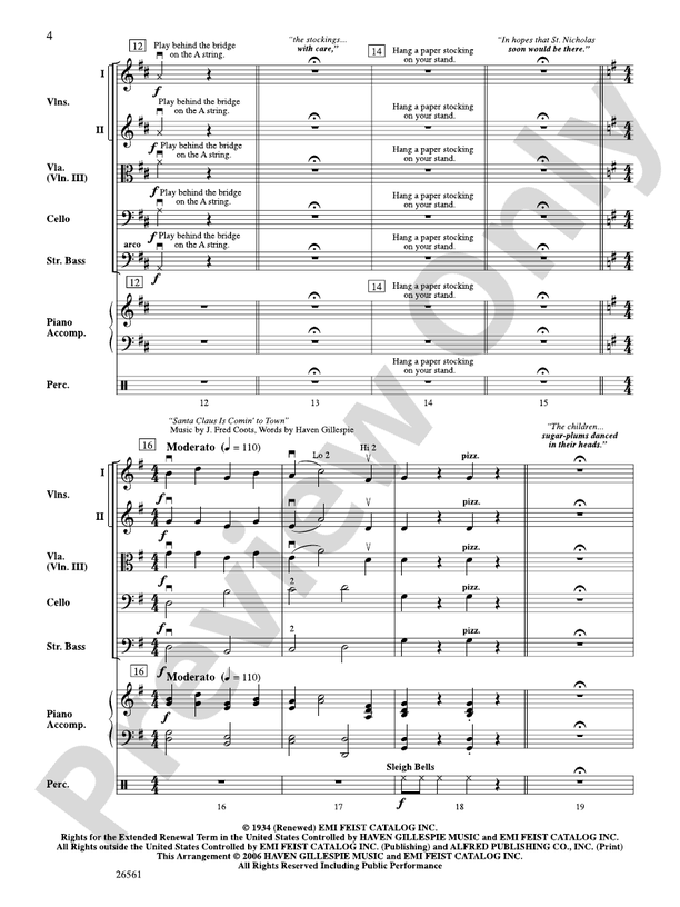 Twas the Night Before Christmas – String Orchestra Conductor Score & Parts (Digital Download)