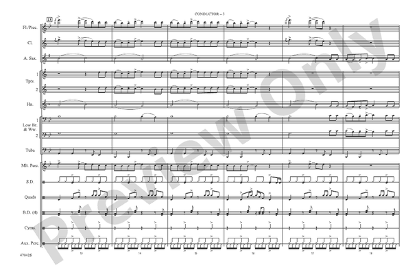 One Foot – Marching Band Conductor Score & Parts (Digital Download)