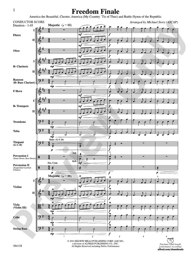 Freedom Finale – Ful Orchestra Conductor Score & Parts (Digital Download)