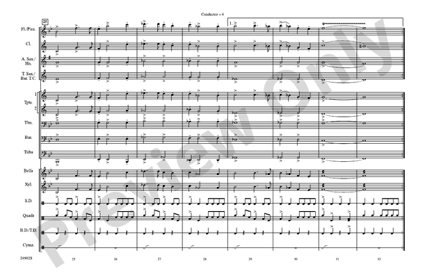 Thunder Canyon – Marching Band Conductor Score & Parts (Digital Download)