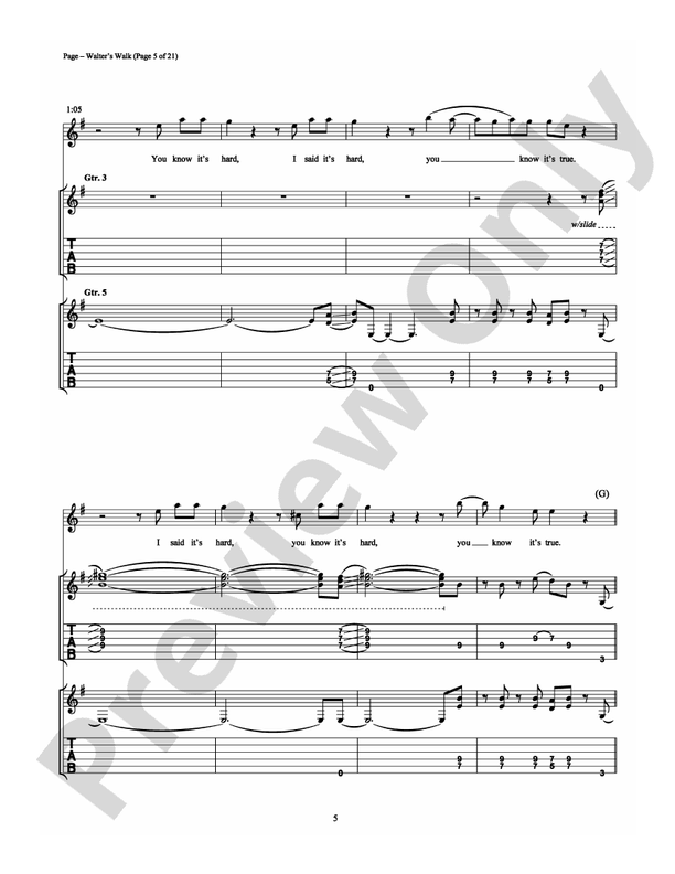 Walter's Walk - Guitar TAB (Digital Download)