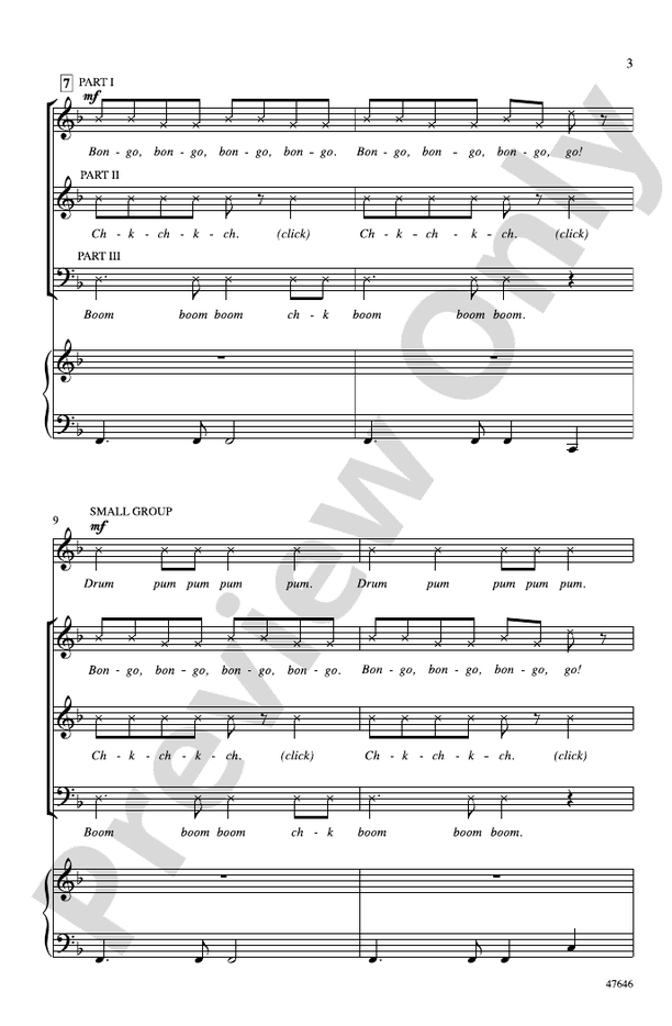 Bang the Drum All Day – SAB Choral Octavo (Digital Download)