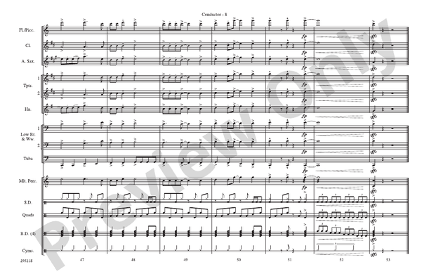 You Can't Always Get What You Want / Get Off of My Cloud – Marching Band Conductor Score & Parts (Digital Download)