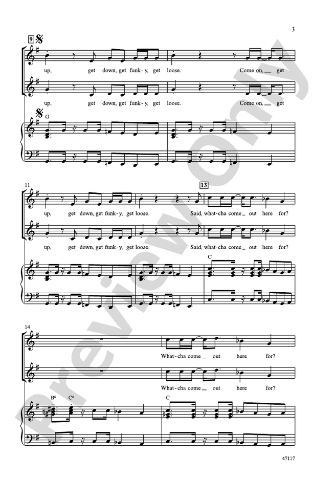 Get Up, Get Down, Get Funky, Get Loose – 2-Part Choral Octavo (Digital Download)