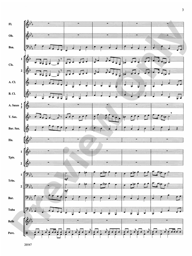 Unity March - Concert Band Conductor Score & Parts (Digital Download)