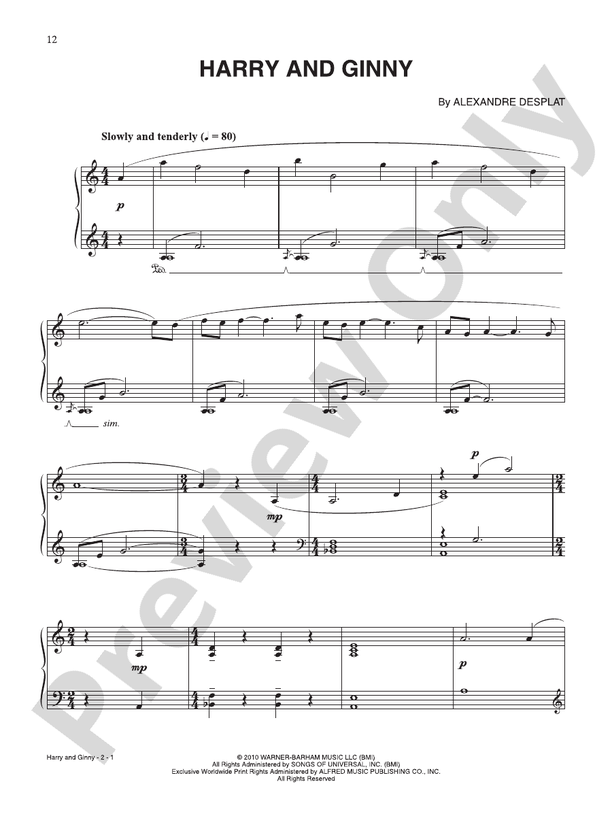 Harry and Ginny (from "Harry Potter & The Deathly Hallows: Part 1") - Piano (Digital Download)