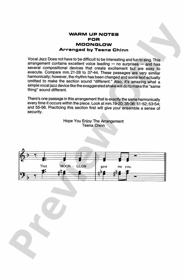 Moonglow – SATB Choral Octavo (Digital Download)