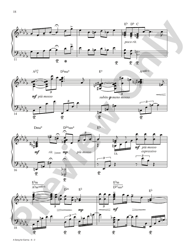 A Song for Earma - Piano (Digital Download)