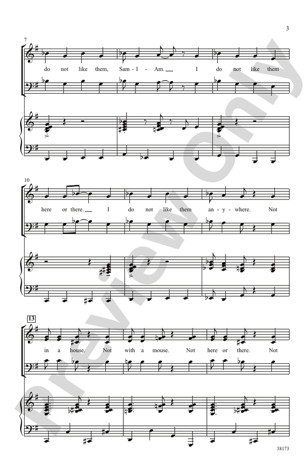 Green Eggs and Ham (from Seussical the Musical) – 3-Part Mixed Choral Octavo (Digital Download)