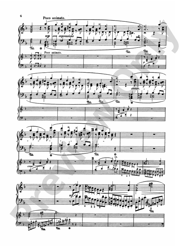 Rubinstein - Piano Concerto No. 4, Op. 70 - 2 Piano, 4 Hands - TWO Copies required - (Digital Download)