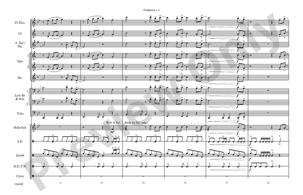 Hot N Cold (Arr. Doug Adams) – Marching Band Conductor Score & Parts (Digital Download)