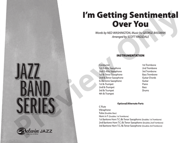 I'm Getting Sentimental over You - Jazz Ensemble Conductor Score & Parts (Digital Download)