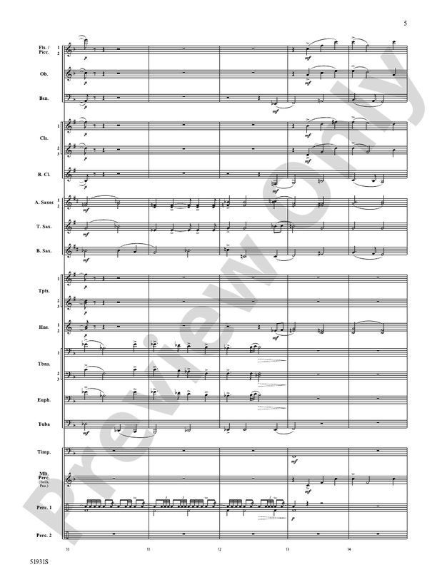 The Trace - Concert Band Conductor Score & Parts(Digital Download)