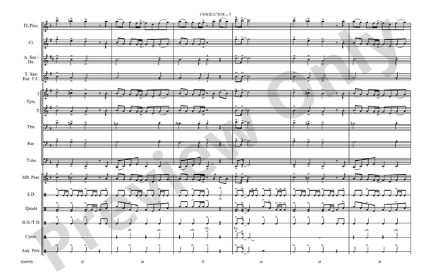 Thriller – Marching Band Conductor Score & Parts (Digital Download)