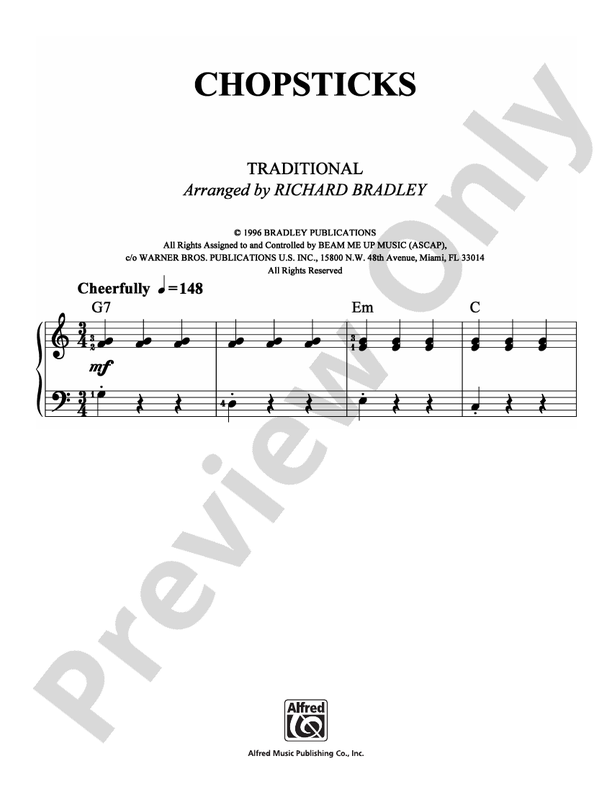 Chopsticks - Arr. Richard Bradley (DSM-PS-0006625) - Easy Piano (Digital Download)