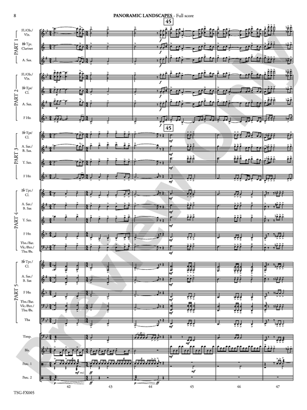 Panoramic Landscapes (Flexible Arrangement) - Concert Band Conductor Score & Parts (Digital Download)
