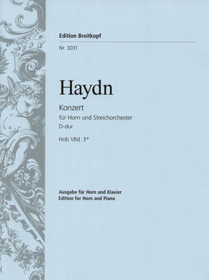 Concerto in D major Hob VIId:3 - Edition for Horn and Piano - Joseph Haydn - French Horn Breitkopf & Hartel