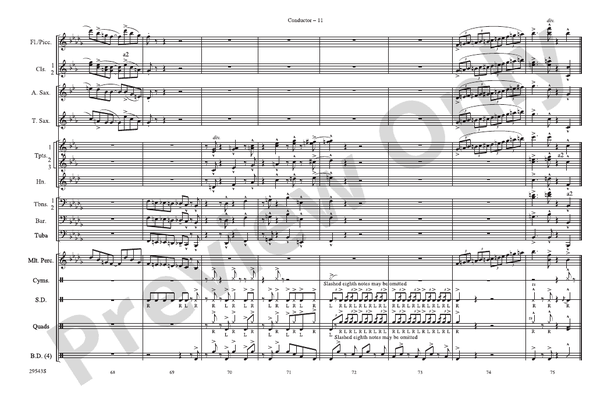 Sing Sang Sung – Marching Band Conductor Score & Parts (Digital Download)