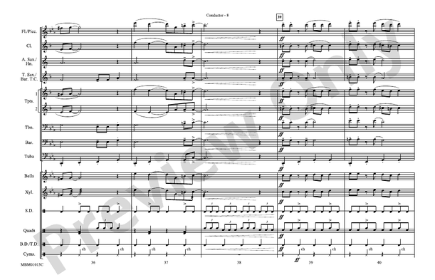 Goldfinger / James Bond Theme – Marching Band Conductor Score & Parts (Digital Download)